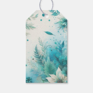 Etiqueta de regalo de la efemera de color de agua