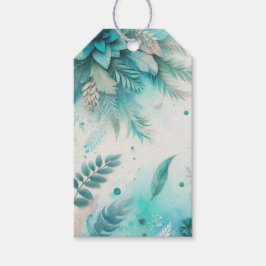 Etiqueta de regalo de la efemera de color de agua