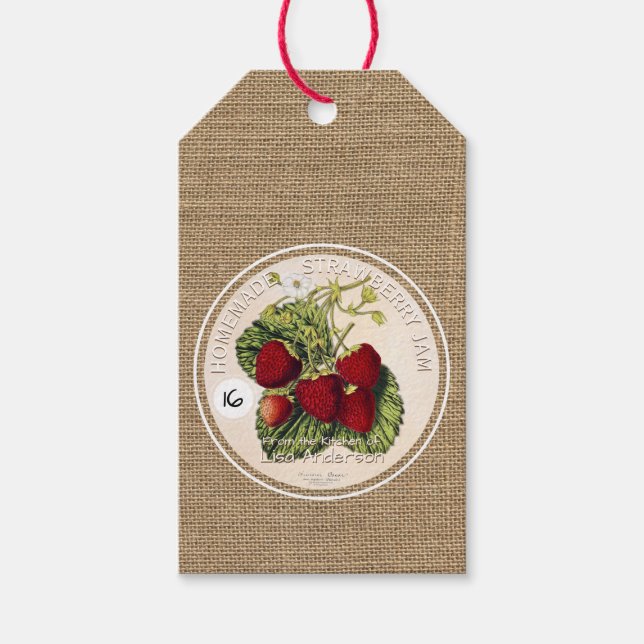 Etiqueta de regalo de la empresa de frambuesa rusa (Anverso)