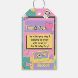 Etiqueta de regalo de la fiesta de cumpleaños del