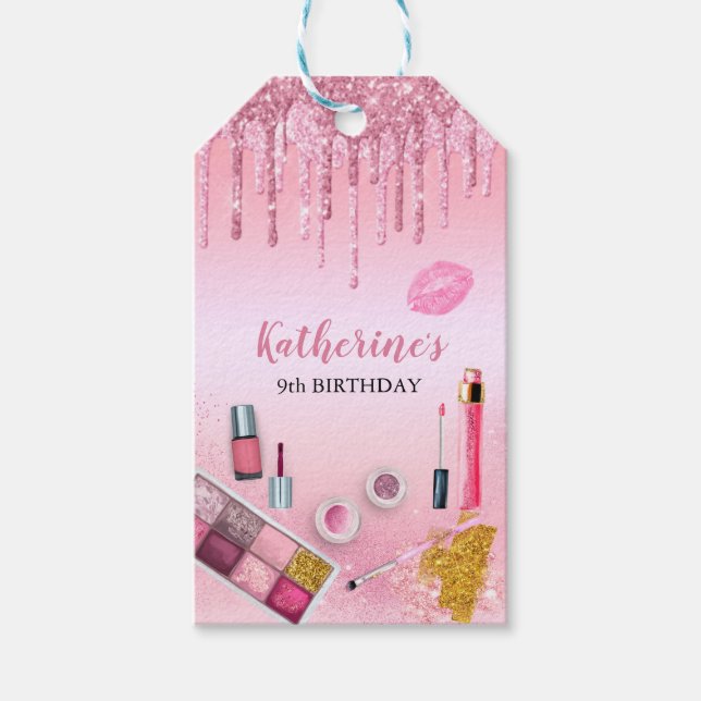 Etiqueta de regalo de la fiesta de cumpleaños del  (Anverso)