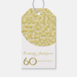 Etiqueta de regalo de la fiesta de cumpleaños núme