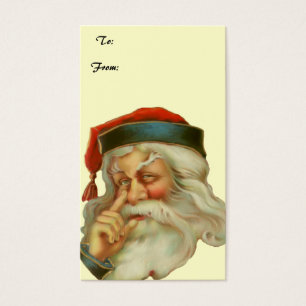 Etiqueta de regalo de la invención de Santa Clause