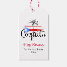 Etiqueta de regalo de la palma de la bandera de Na