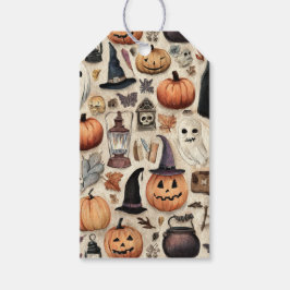 Etiqueta de regalo de la temporada espeluznante - 