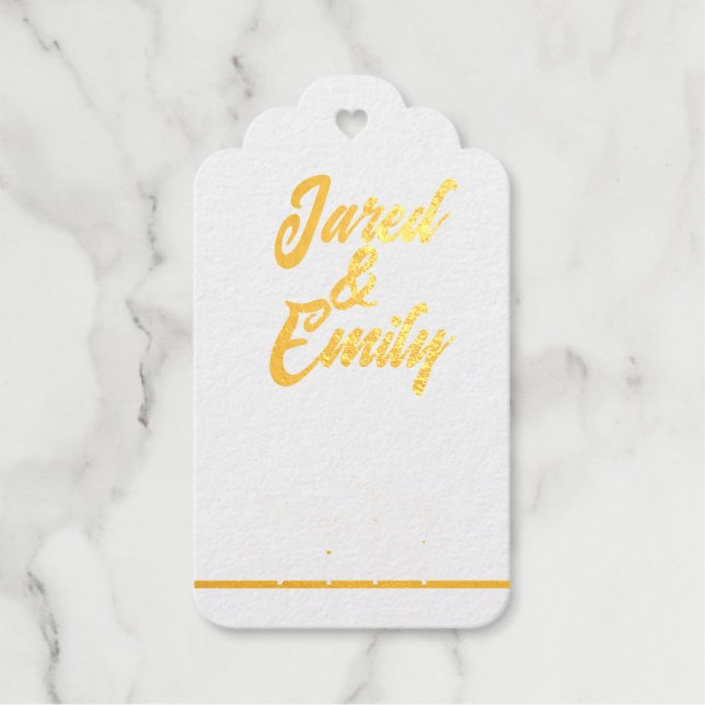Etiqueta de regalo de lámina personalizada (Anverso)