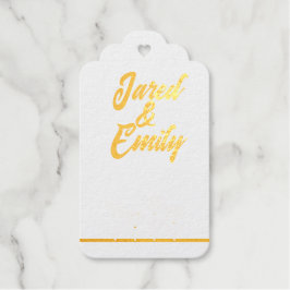 Etiqueta de regalo de lámina personalizada