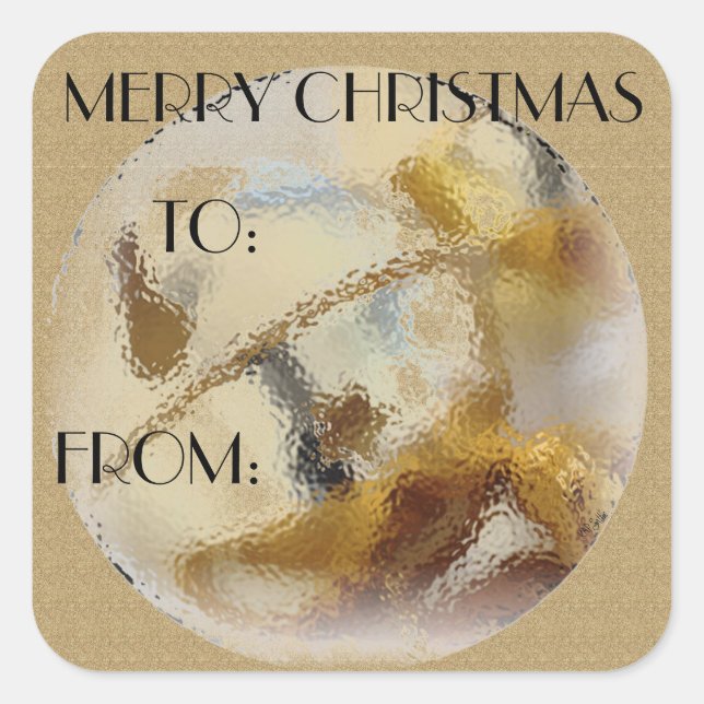 Etiqueta de regalo de las campanas de los navidade (Anverso)