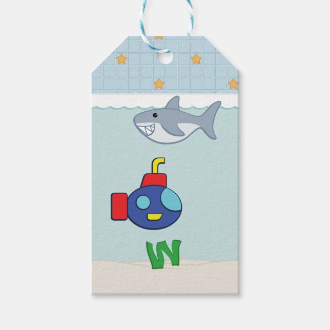 Etiqueta de regalo de las vacantes de tiempo de ba (Anverso)