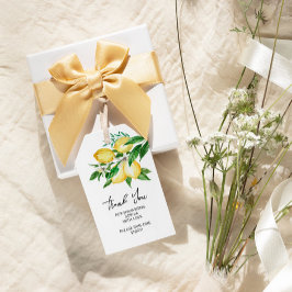 Etiqueta de regalo de Lemon Greenery Favor