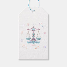 Etiqueta de regalo de Libra Zodiac