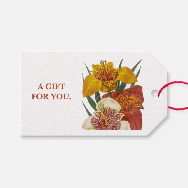 Etiqueta de regalo de Lily todo el año (Frente (Horizontal))