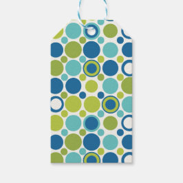 Etiqueta de regalo de Lime & Aqua Bubble MCM