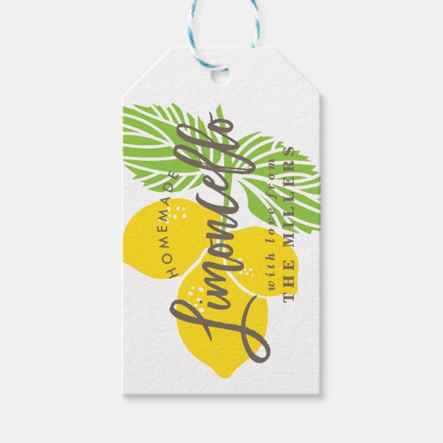 Etiqueta de regalo de Limoncello casero (Anverso)