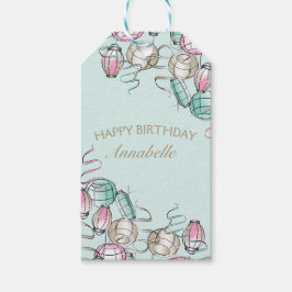 Etiqueta de regalo de linterna y cinta china