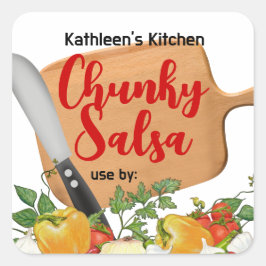 Etiqueta de regalo de los chefs de tabla de corte 