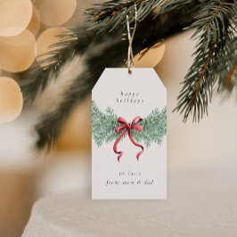 Etiqueta de regalo de los Navidades de Garland