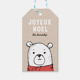 Etiqueta de regalo de los Navidades de Joyeux Noel