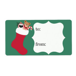 Etiqueta de regalo de los Navidades de los destina