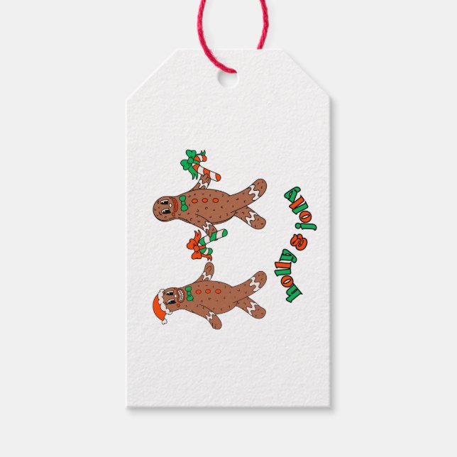 Etiqueta de regalo de los Navidades de panes de jo (Anverso)