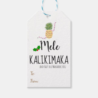 Etiqueta de regalo de los Navidades de piña Mele K