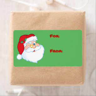 Etiqueta de regalo de los Navidades de Santa Bola 