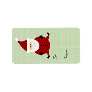 Etiqueta de regalo de los Navidades de Santa Claus