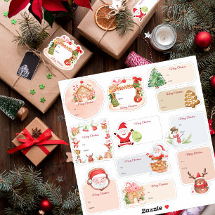 Etiqueta de regalo de los Navidades de vacaciones 
