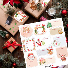 Etiqueta de regalo de los Navidades de vacaciones 