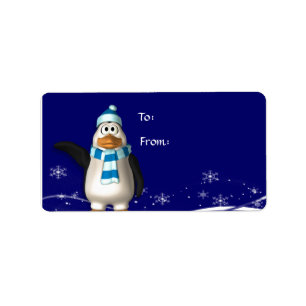 Etiqueta de regalo de los Navidades del personaliz