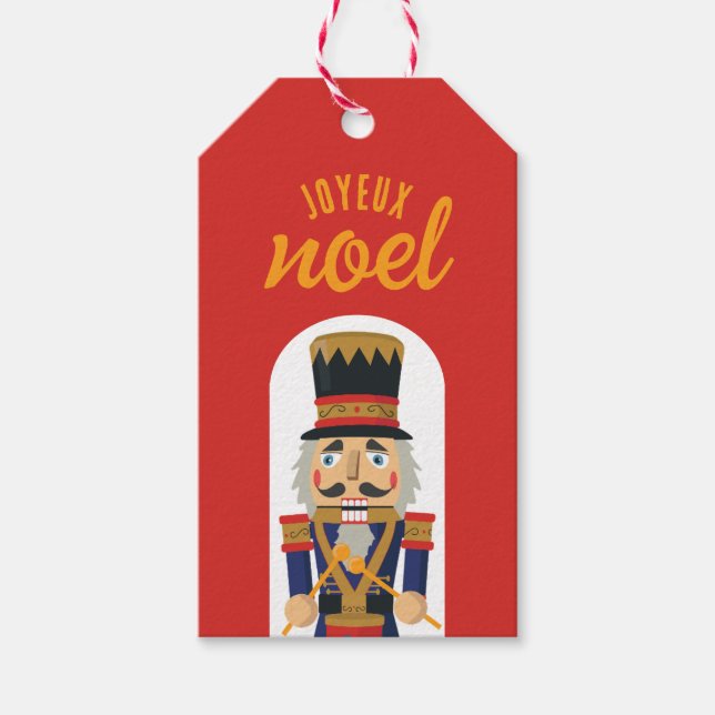 Etiqueta de regalo de los Navidades Joyeux Noel Nu (Anverso)