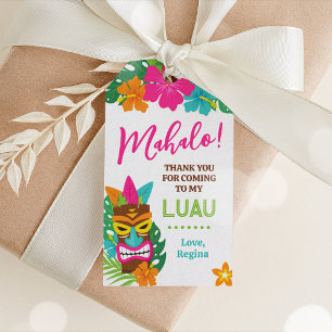Etiqueta de regalo de Luau Tropical Tiki Favor
