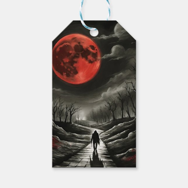 Etiqueta de regalo de luna de sangre (Anverso)