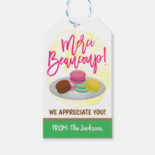 Etiqueta de regalo de Macaron