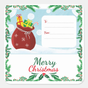Etiqueta de regalo de magia de Navidad – Con amor