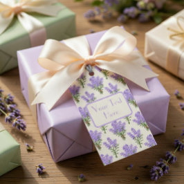 Etiqueta de regalo de manojos de lavanda de Proven
