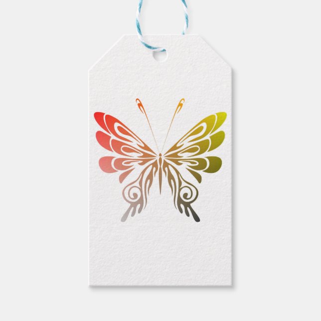 Etiqueta de regalo de mariposa (Anverso)
