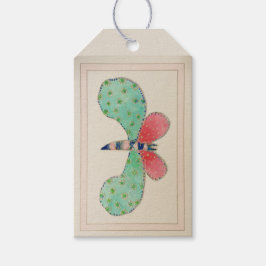 Etiqueta de regalo de mariposa de Dotty