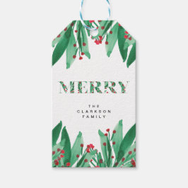 etiqueta de regalo de MERRY