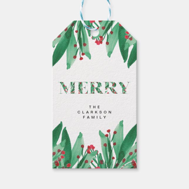 etiqueta de regalo de MERRY (Anverso)