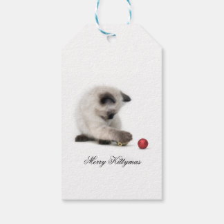 Etiqueta de regalo de Merry Kittymas