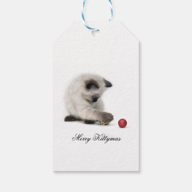 Etiqueta de regalo de Merry Kittymas (Reverso)