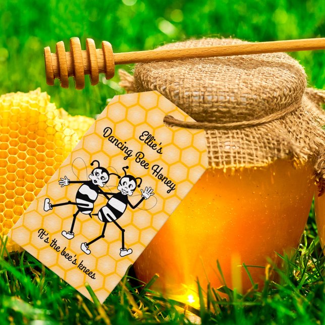 Etiqueta de regalo de miel de abeja bailarina (Subido por el creador)