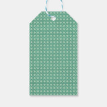 Etiqueta de regalo de mimbre Seafoam