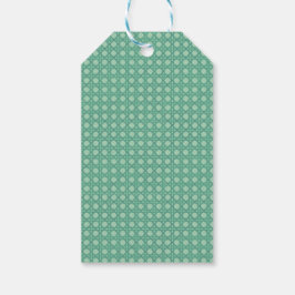 Etiqueta de regalo de mimbre Seafoam