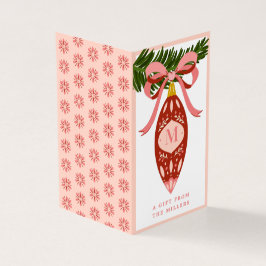 Etiqueta de regalo de Monograma de Ornamento de Na