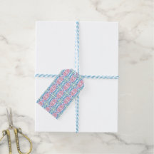 Etiqueta de regalo de mosaico de mariposa