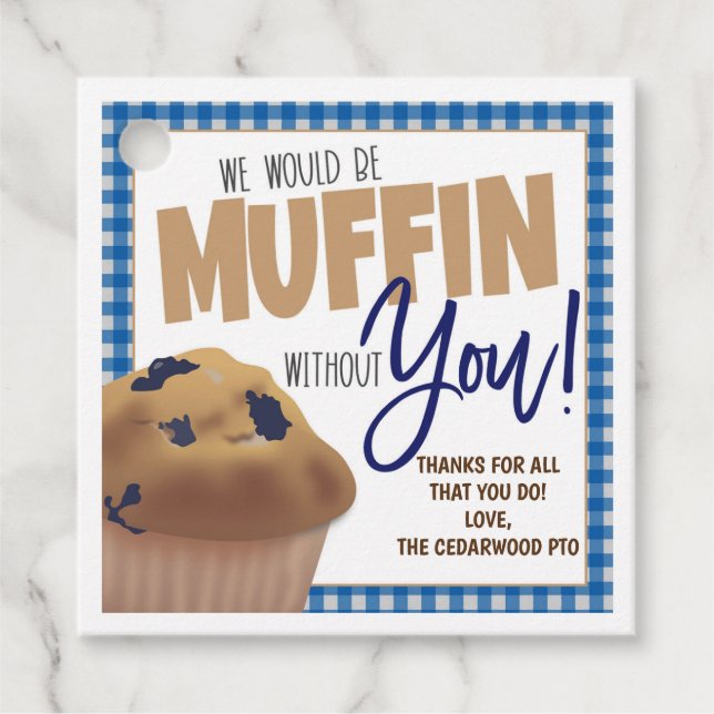 Etiqueta de regalo de muffin (Anverso)