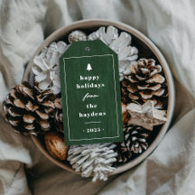 Etiqueta de regalo de Navidad con estampado de mad