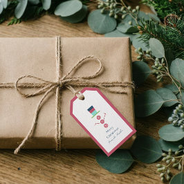 Etiqueta de regalo de Navidad con foto simple mode